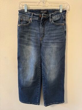 Judy Blue Wide Leg Crop Dark Indigo Denim Jeans Size 5/27